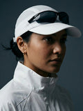The Relay - White | UPF50+ Quick-Dry Running Cap with Sunglasses Slots