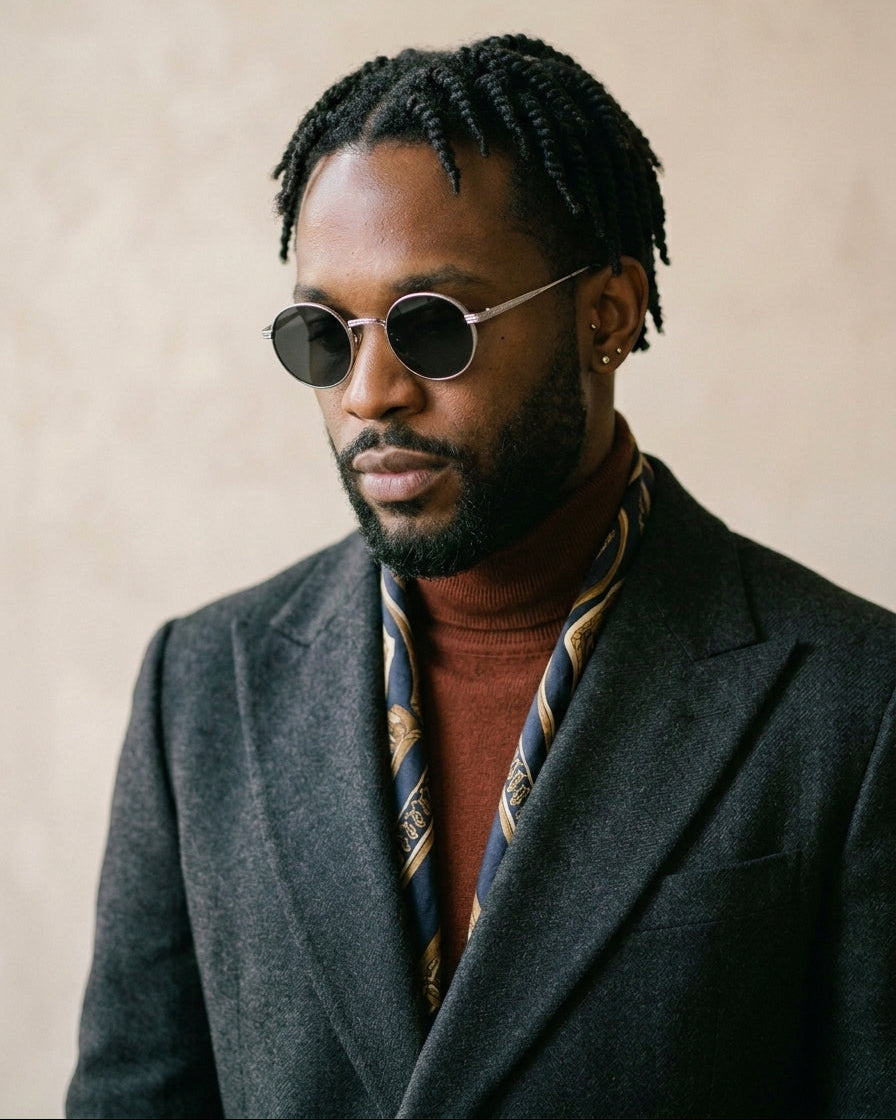 The Archivist  - Round Pure Titanium Sunglasses