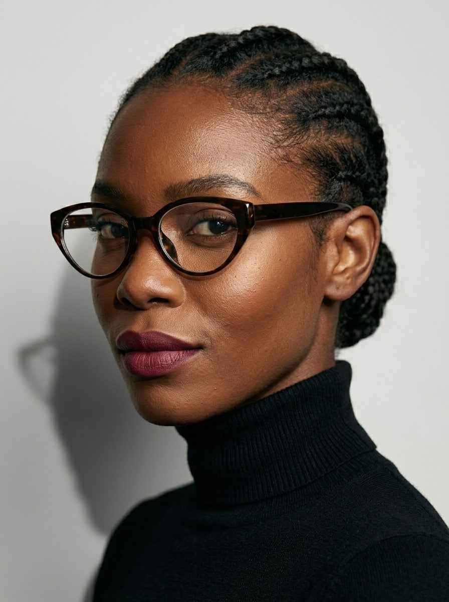 The Alibi | Amber, Blue Light Optical Frames | Cat-Eye Glasses | TR90 Frame