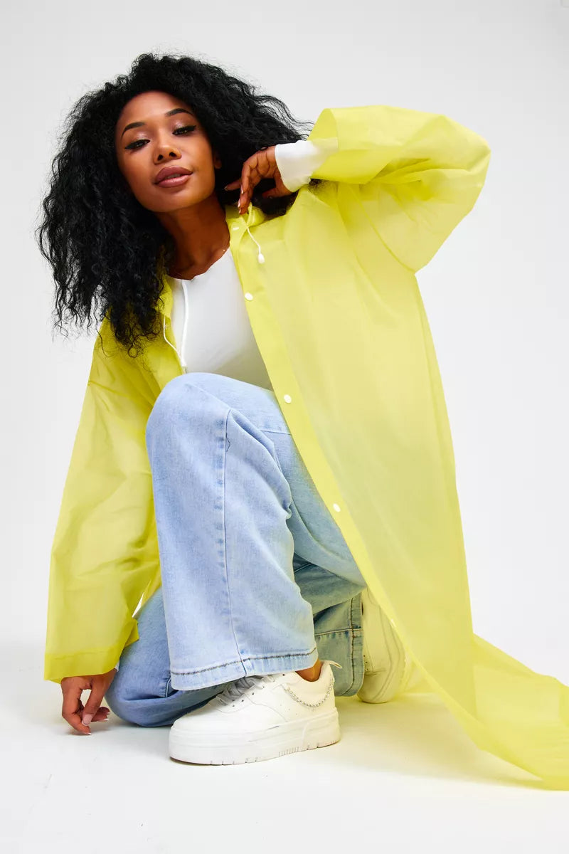 The Backup Plan - EVA Hooded Rain Coat, Yellow