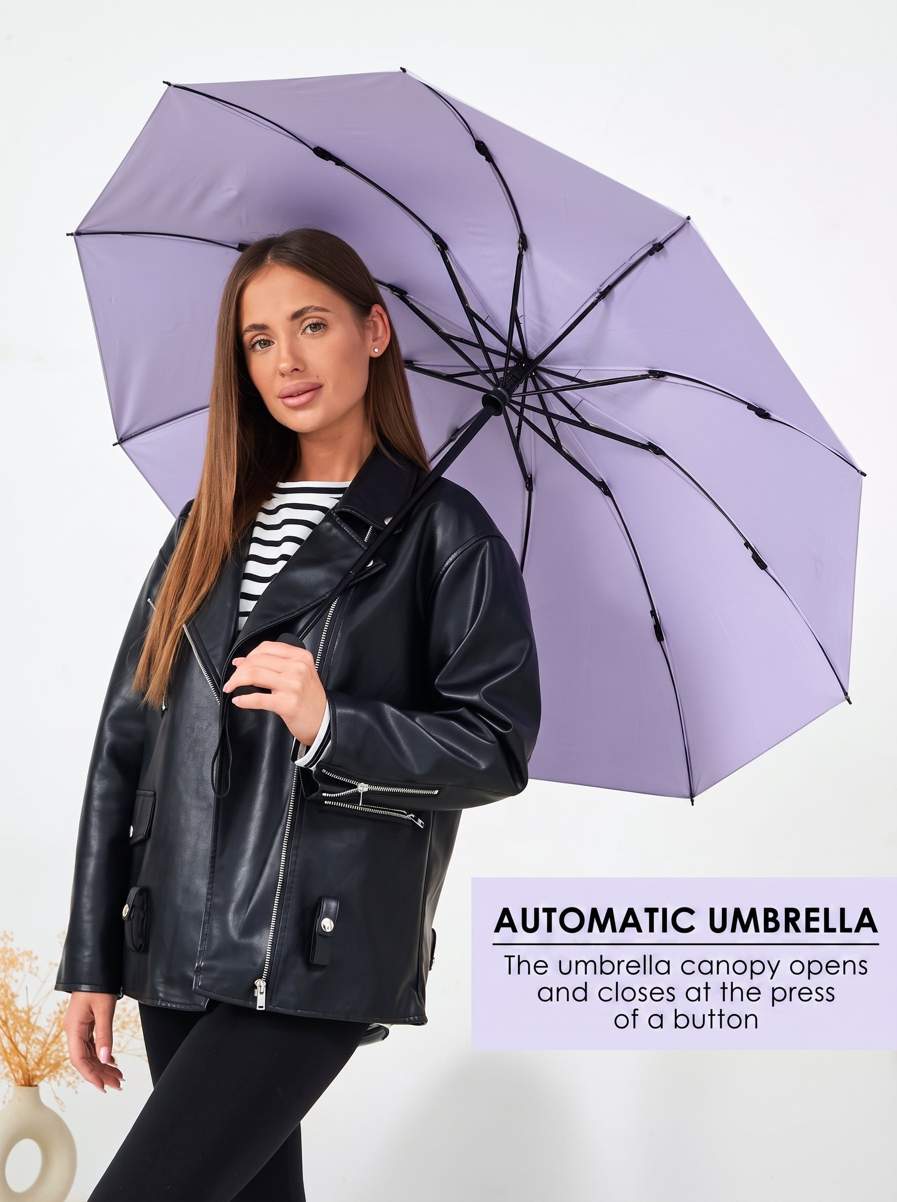 Marie Kiro Canopy Compact UV Umbrella UPF 50+, Iris Purple