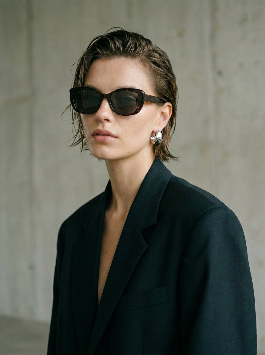 Marie Kiro: The Velvet Provocateur  Retro Cat-Eye Polarized Sunglasses for Women, UV400 Protection