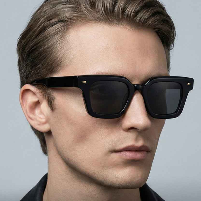 The MK-Regent | Square Sunglasses - Apex-Clarity HD Polarized - Sculpted Architectural Acetate