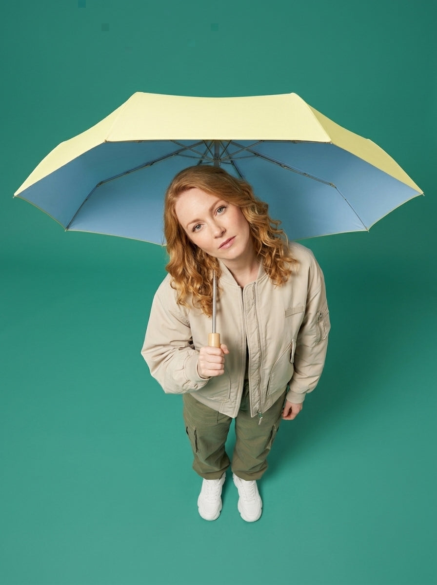 The Pocket Arc  Ultra-Compact UPF 50+ Sun & Rain Umbrella | Yellow