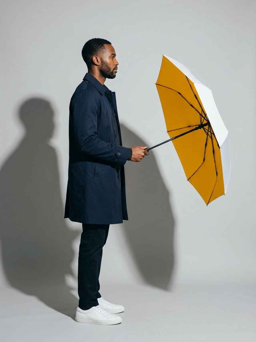 The Canopy - Solar | Automatic Titanium Silver UV Umbrella UPF50+ Compact Tri-Fold