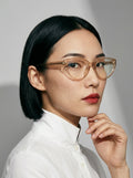 The Alibi | Champagne, Blue Light Optical Frames | Cat-Eye Glasses | TR90 Frame