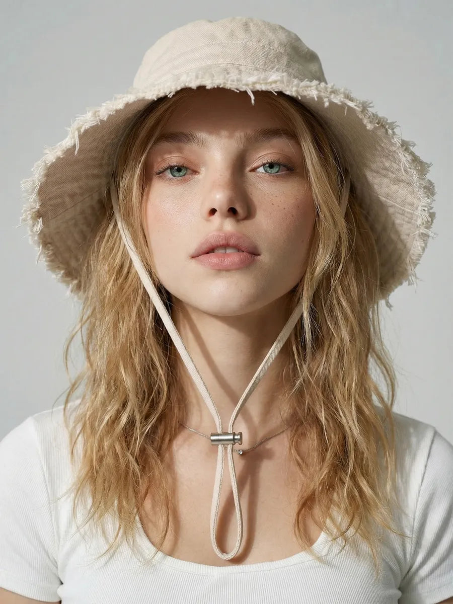 Marie Kiro Plus One Bucket Hat, Beige