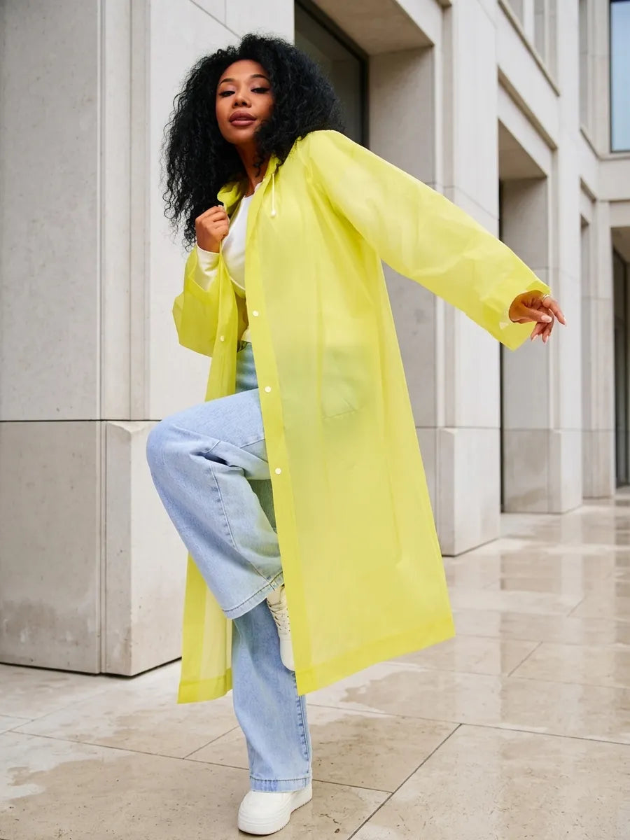 The Backup Plan - EVA Hooded Rain Coat, Yellow