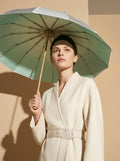 The Prism - Gradient Green Tri-Fold Umbrella | 16-Rib Compact Sun & Rain Shield