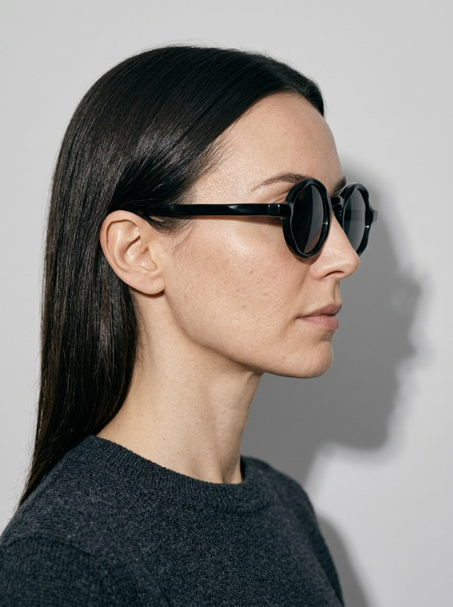 The Index | Polarized Black | Round Sunglasses | UV400 TAC Polarized Lenses