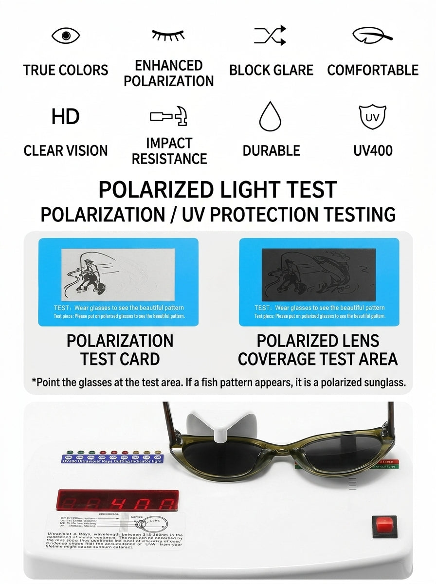 Alibi Polarized Amber | Cat-Eye Sunglasses | UV400 TAC Polarized Lenses