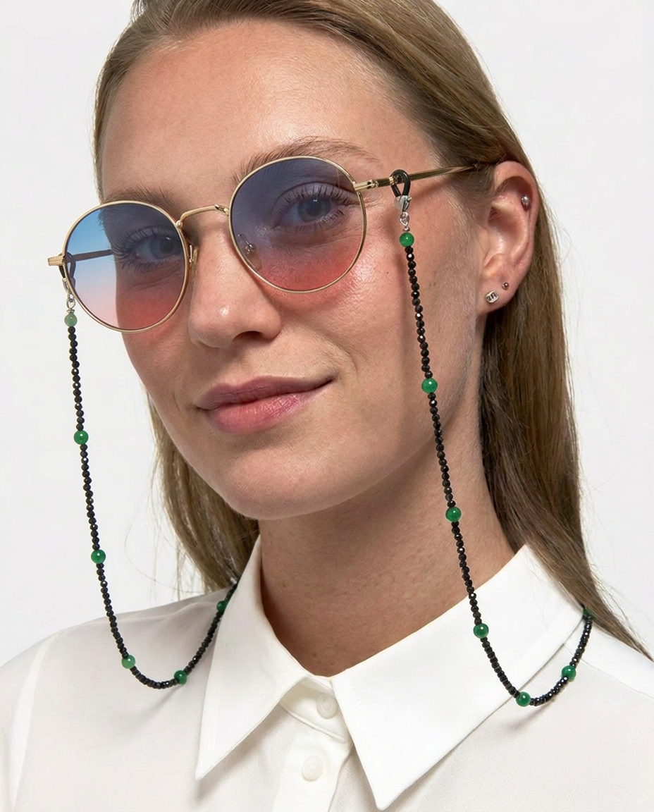Minimalist Beaded Eyewear Chain: The Individualist Anchor
