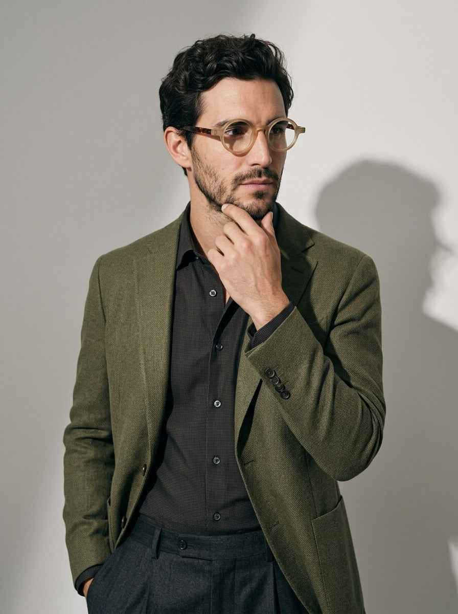 The Index Sienna | Blue Light Optical Frames | TR90 Round Brown Eyeglasses