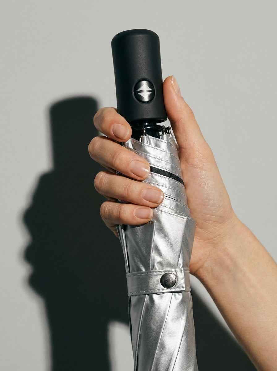 The Canopy - Iris Purple | Automatic Titanium Silver UV Umbrella UPF50+ Compact Tri-Fold