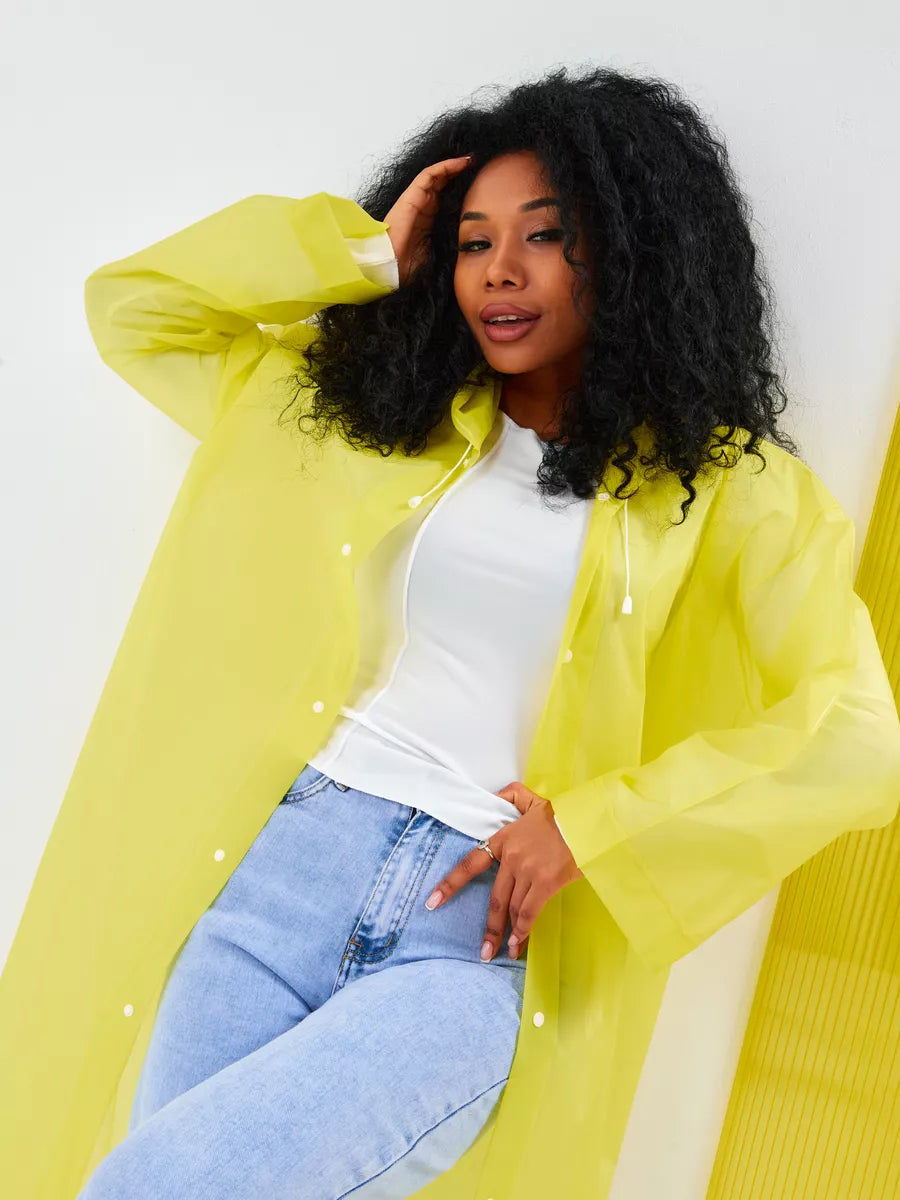 The Backup Plan - EVA Hooded Rain Coat, Yellow