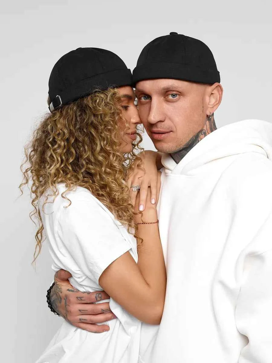 Marie Kiro Vintage Dome Landlord Cap - Cotton Rolled Brim Hat - Windproof Sunshade Unisex All-Season