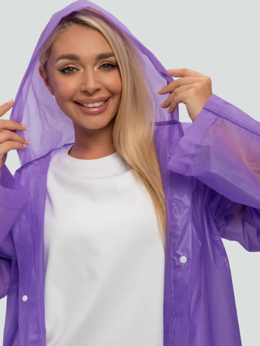 The Backup Plan - EVA Hooded Rain Coat, Purple