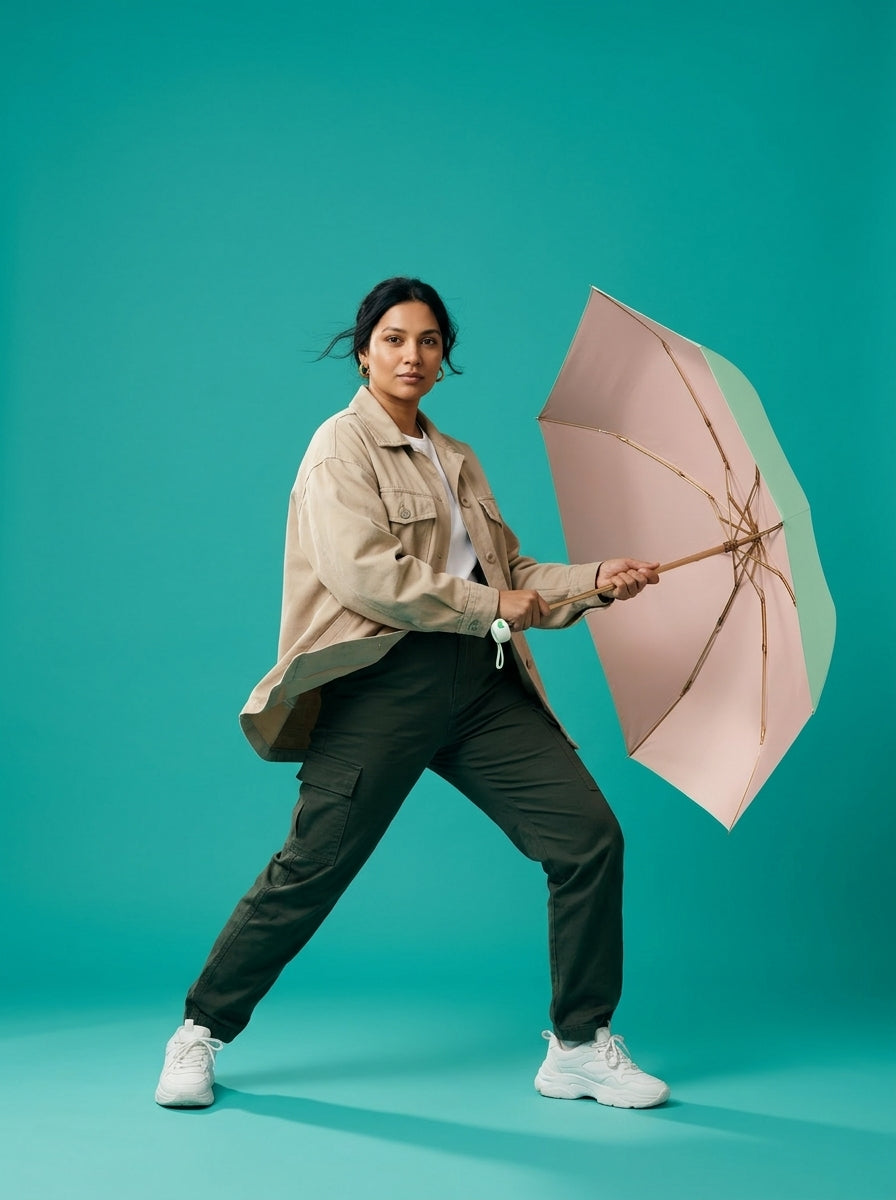 The Pocket Arc  Ultra-Compact UPF 50+ Sun & Rain Umbrella | Green