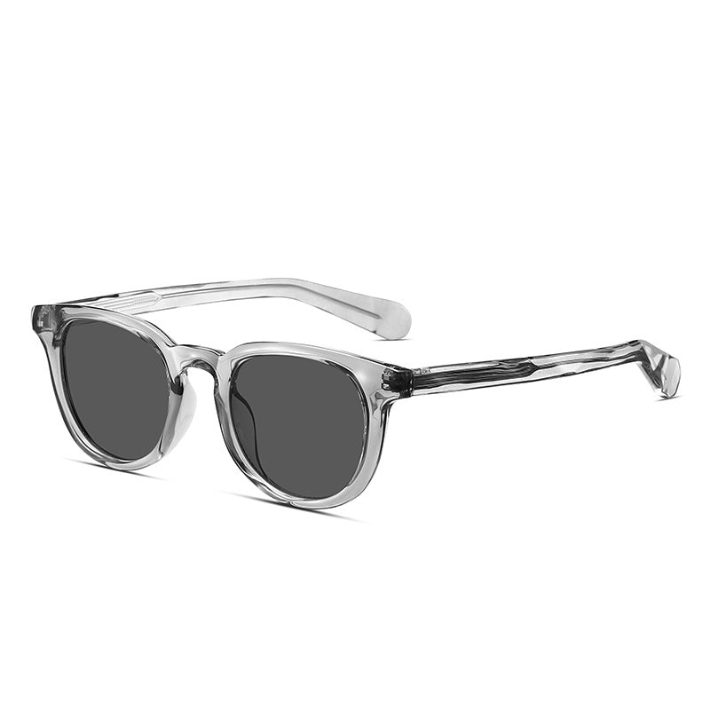 The Archivist Polarized  Transparent Gray | Retro Square Sunglasses | UV400 TAC Polarized Lenses
