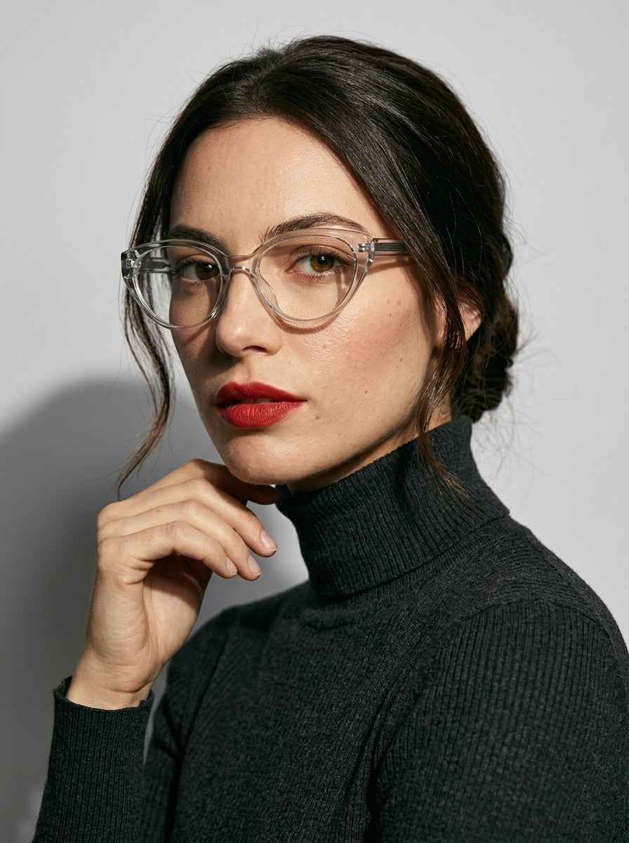The Alibi | Smoke, Blue Light Optical Frames | Cat-Eye Glasses | TR90 Frame