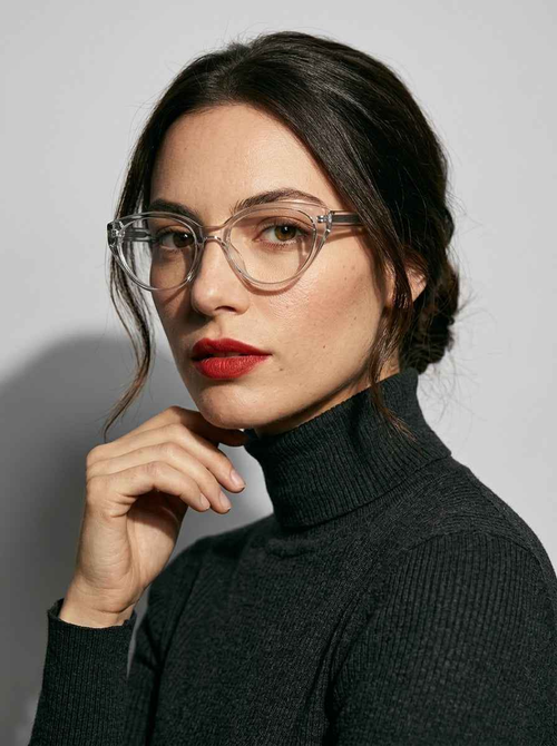 The Alibi | Smoke, Blue Light Optical Frames | Cat-Eye Glasses | TR90 Frame