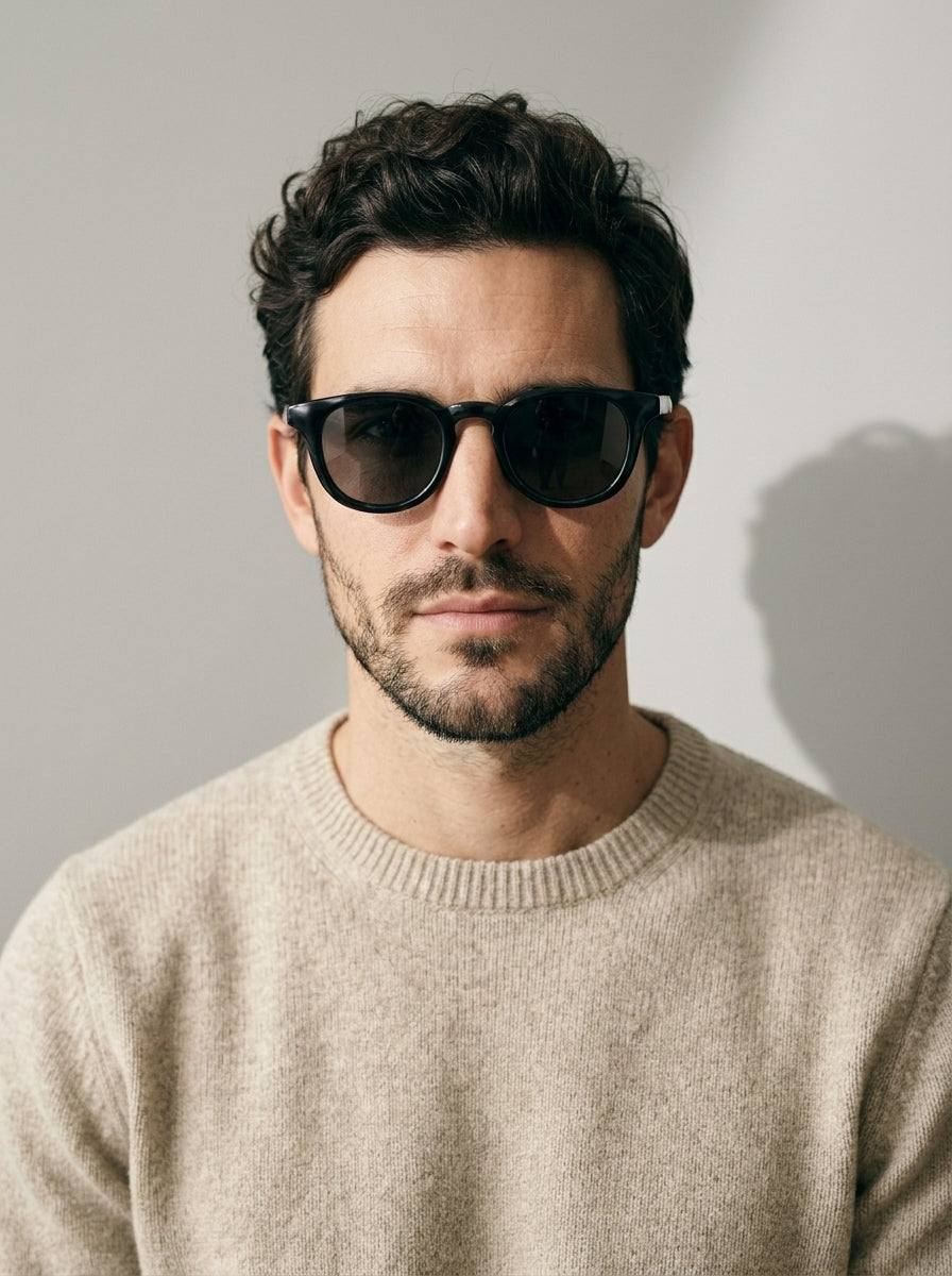 The Archivist Polarized  Black | Retro Square Sunglasses | UV400 TAC Polarized Lenses