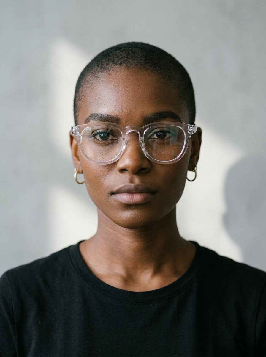 The Archivist Crystal | Blue Light Optical Frames | TR90 Retro Square Eyeglasses