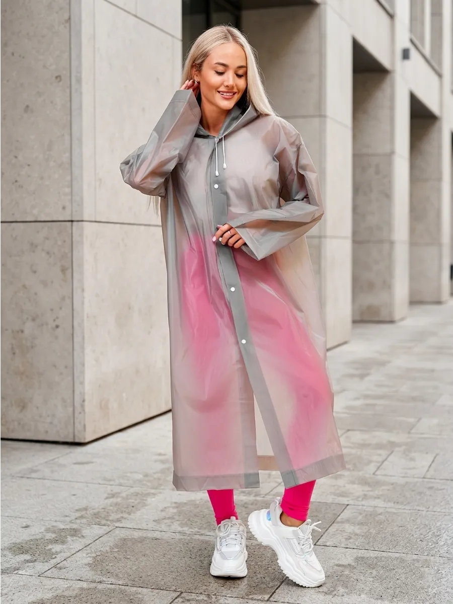 The Backup Plan - EVA Hooded Rain Coat, Gray