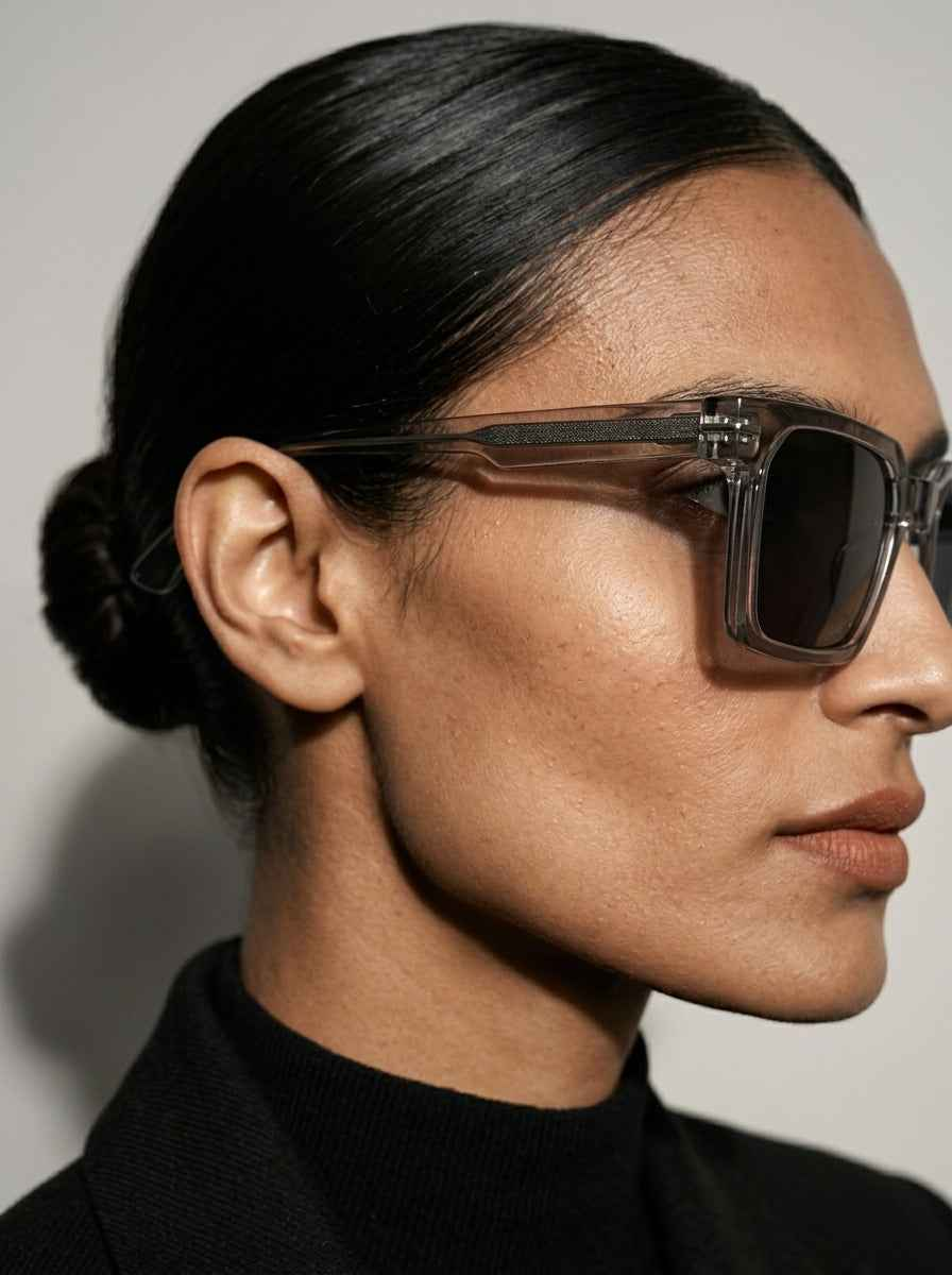 The Facade | Polarized Gray | Square Sunglasses | UV400 TAC Polarized Gray Lenses