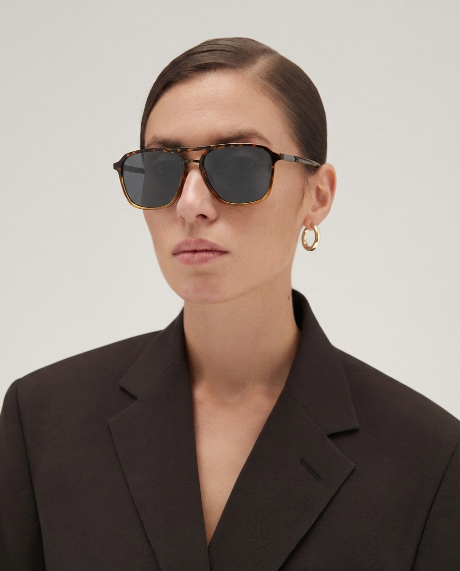 Marie Kiro Unisex Polarized Pilot Sunglasses, Double-Bridge UV400 TAC Lens