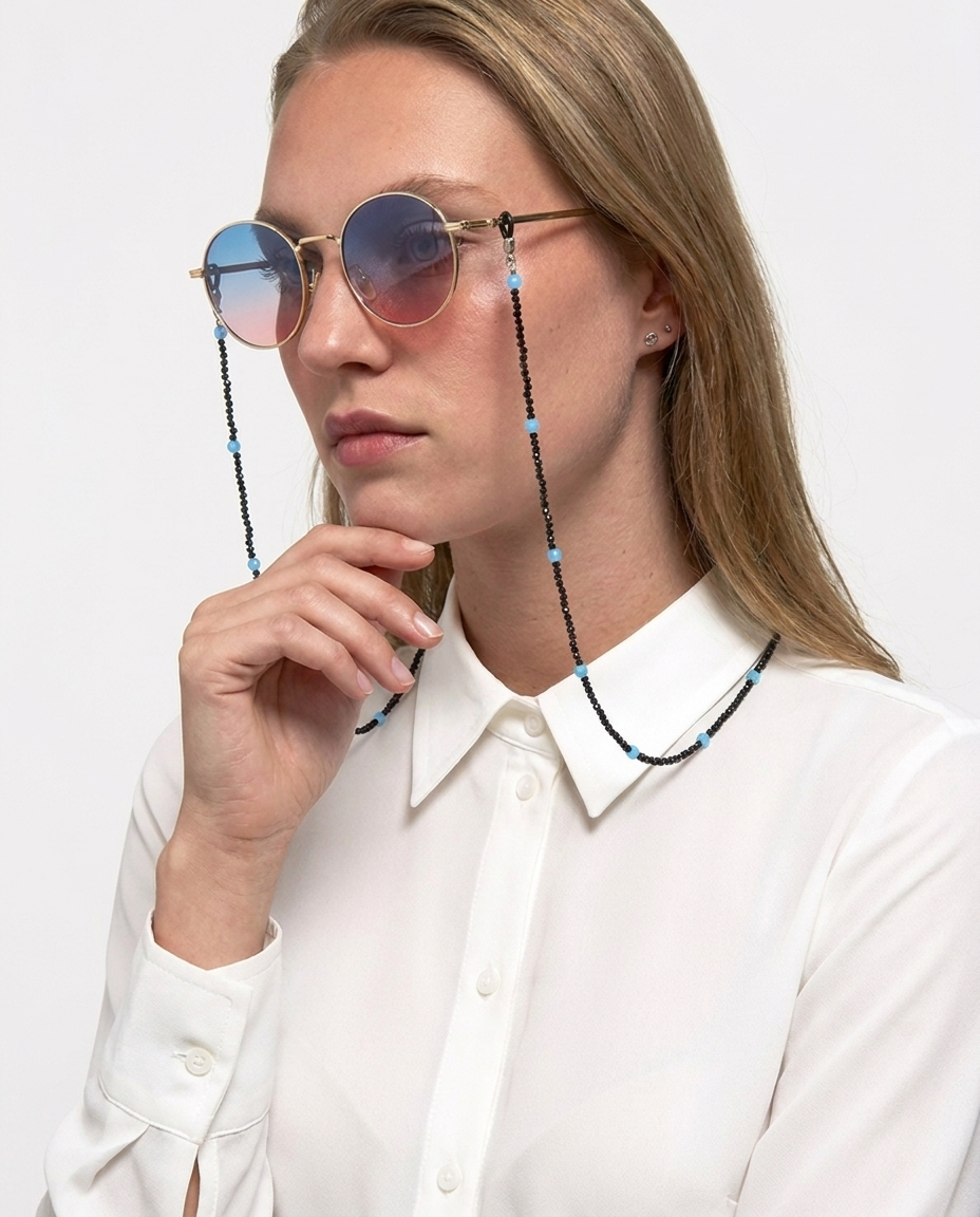 Minimalist Beaded Eyewear Chain: The Individualist Anchor