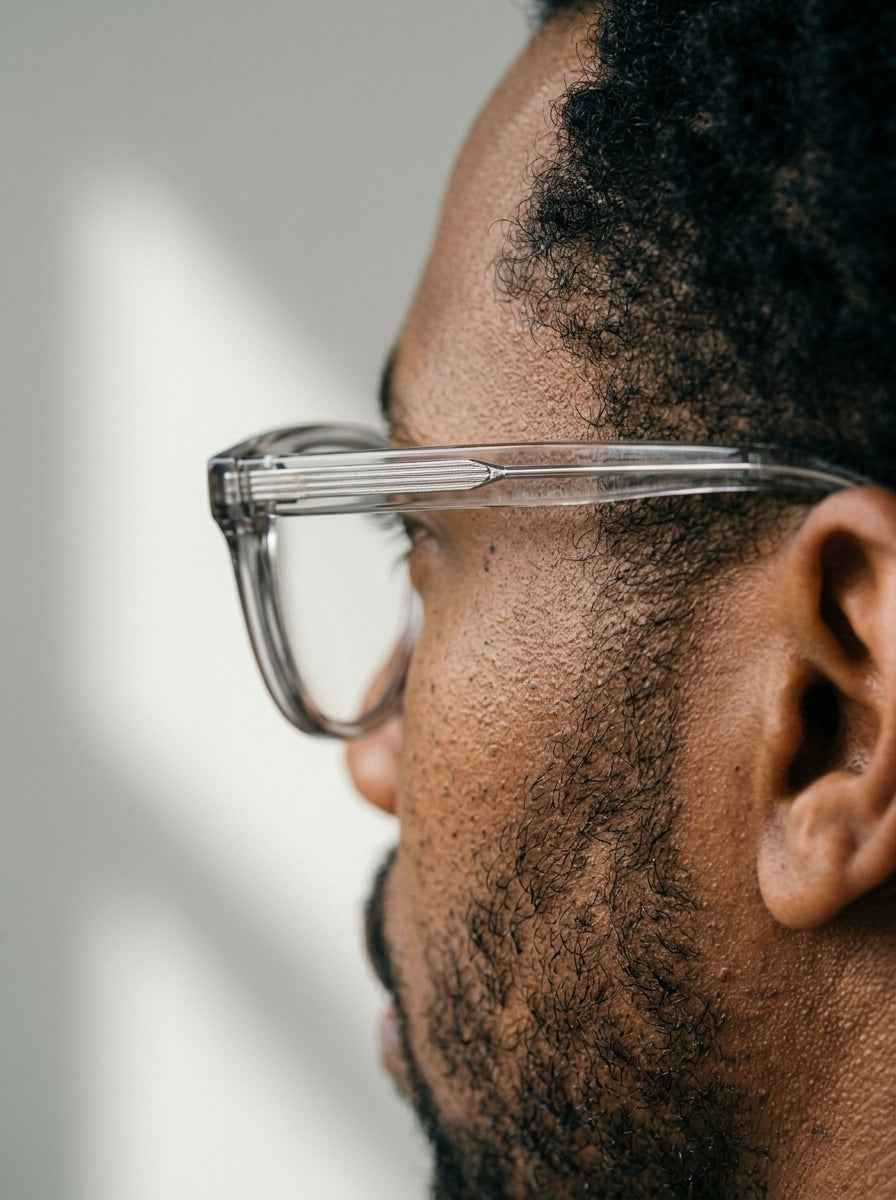 The Archivist  Transparent Gray | Blue Light Optical Frames | TR90 Retro Square Eyeglasses