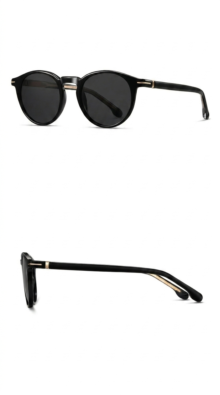 Marie Kiro Heritage Circle: TAC Polarized Retro Round Sunglasses – TR90 Architecture