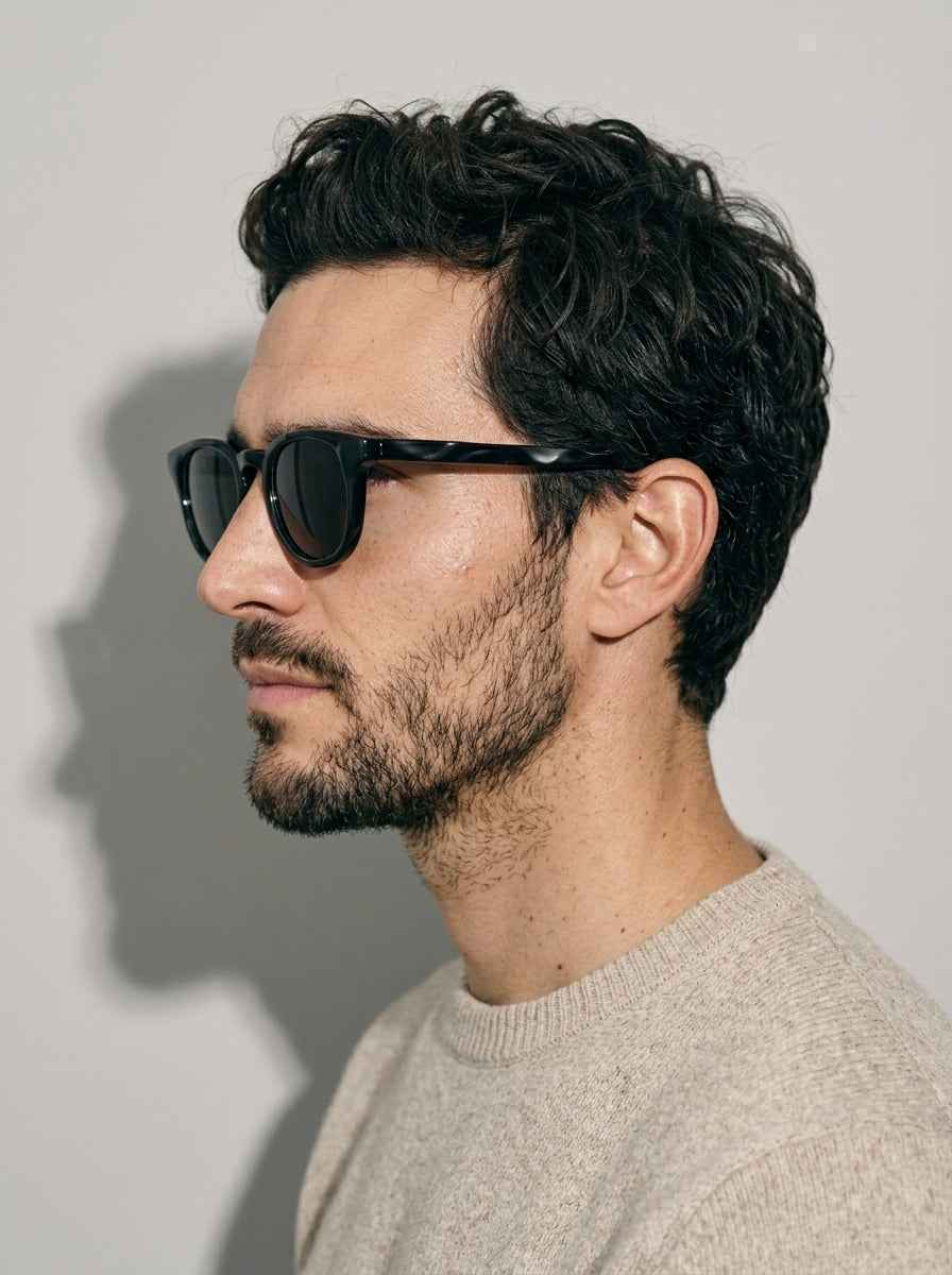 The Archivist Polarized  Black | Retro Square Sunglasses | UV400 TAC Polarized Lenses