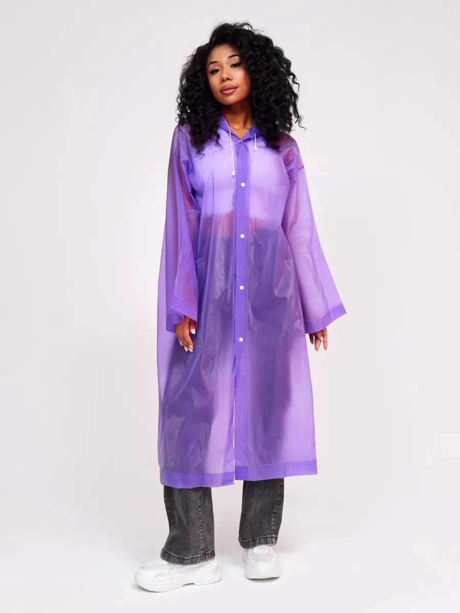 The Backup Plan - EVA Hooded Rain Coat, Purple