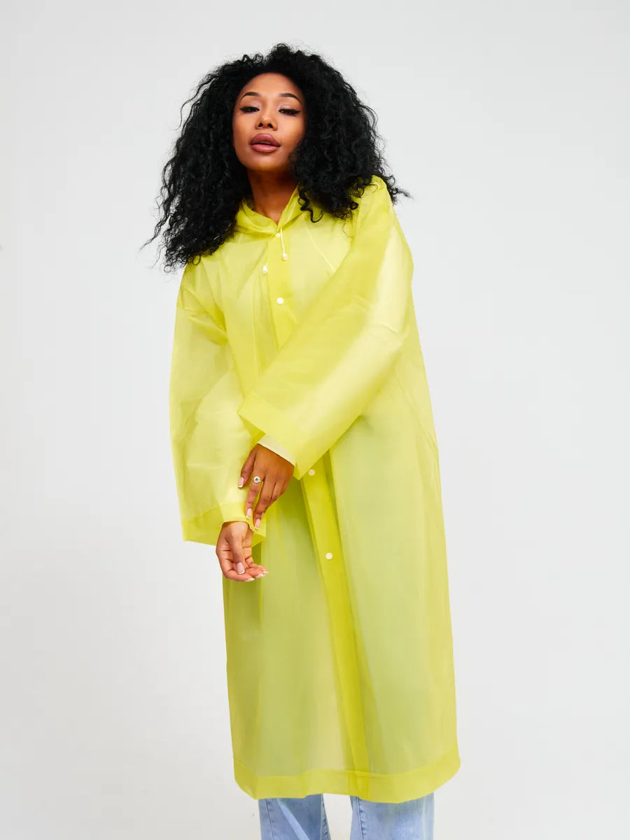 The Backup Plan - EVA Hooded Rain Coat, Yellow