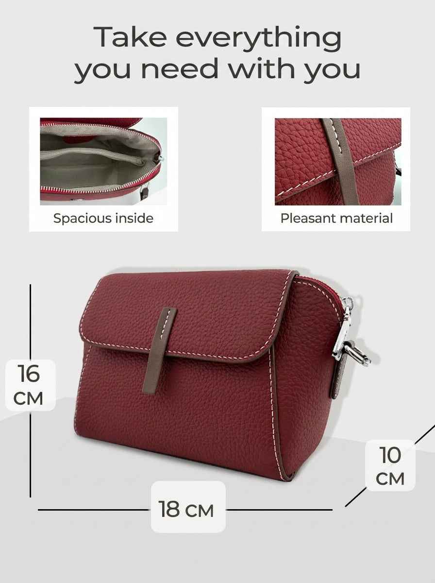 The Dispatch -  Red Cross Body Bag Small Shoulder Purse