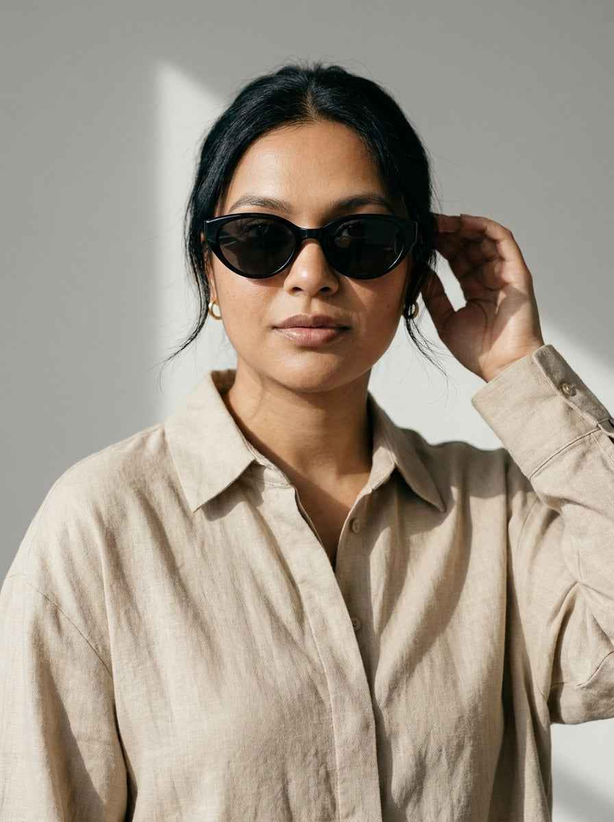 The Alibi | Polarized Black | Cat-Eye Sunglasses | UV400 TAC Polarized Lenses