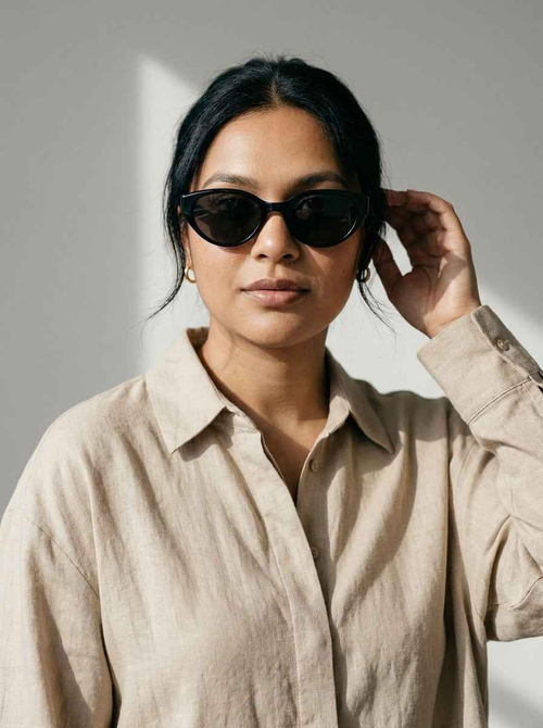 The Alibi | Polarized Black | Cat-Eye Sunglasses | UV400 TAC Polarized Lenses