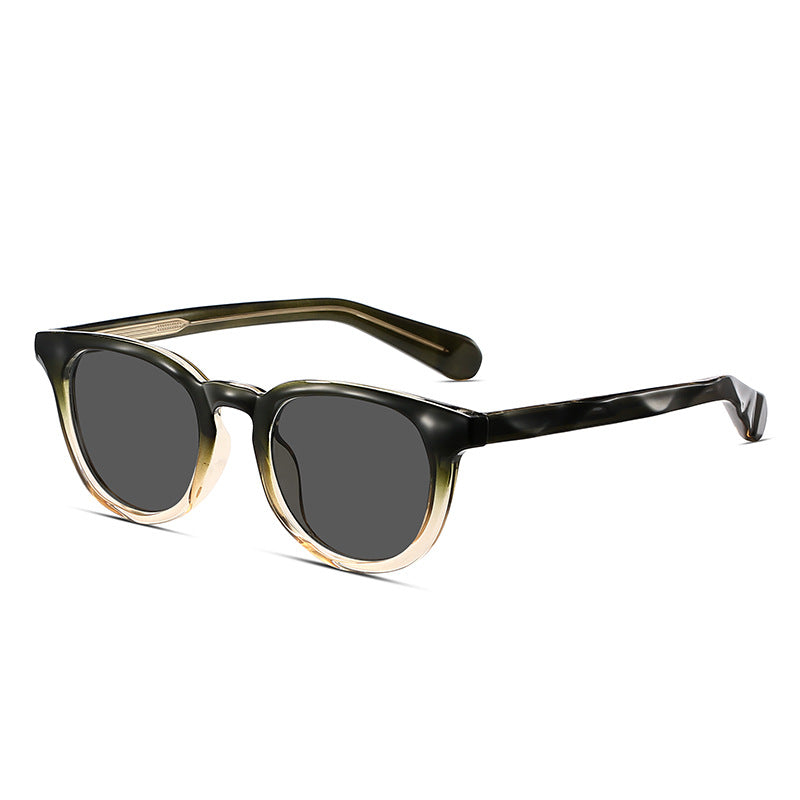 The Archivist Polarized Verde | Retro Square Sunglasses | UV400 TAC Polarized Gradient Green