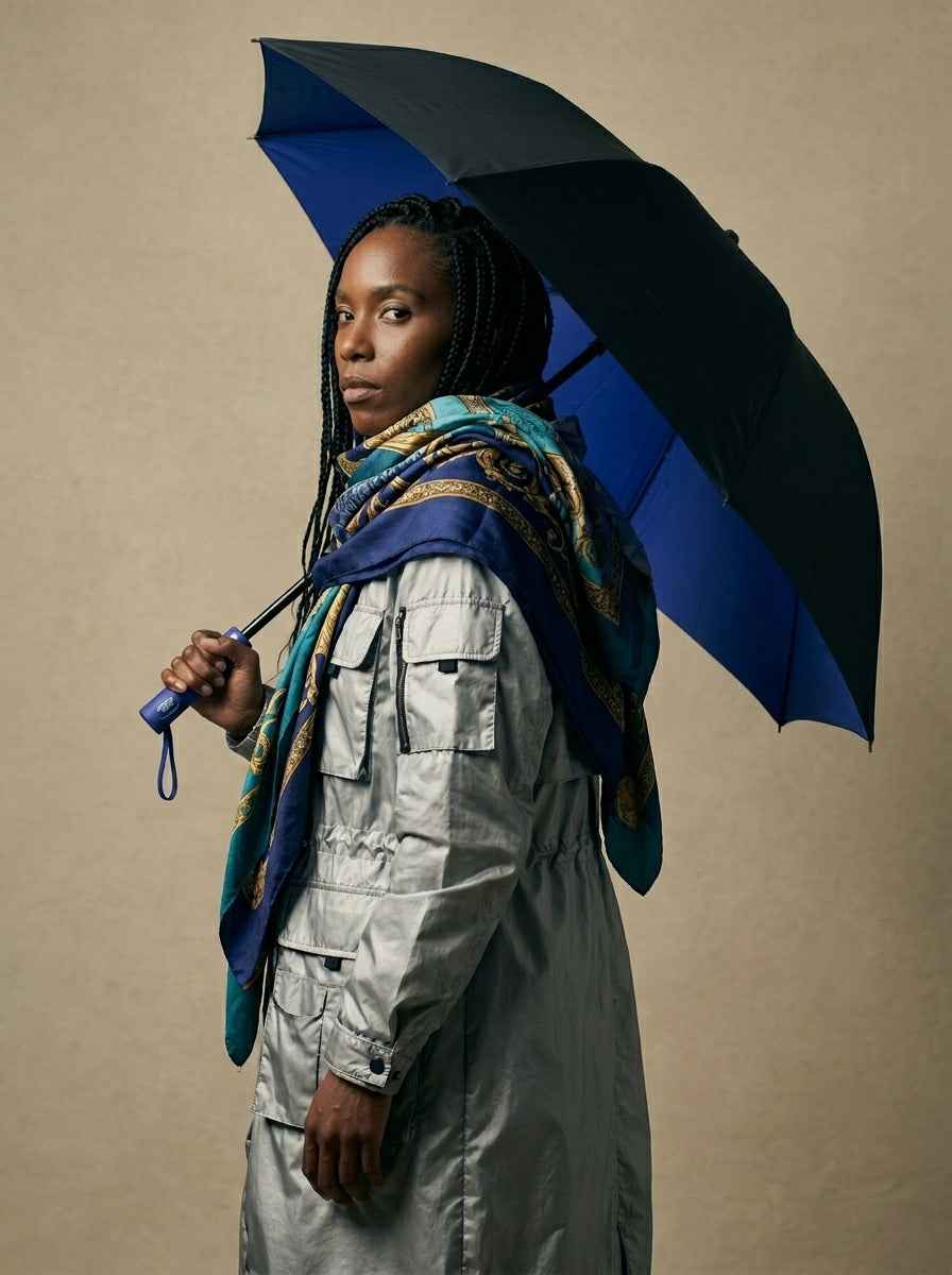The Bulwark  20-Rib Extra-Large Automatic Umbrella | Blue