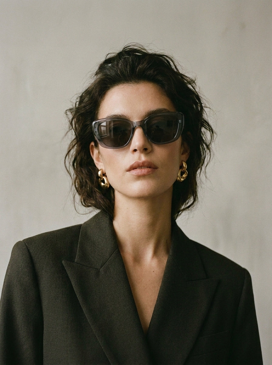 Marie Kiro: The Velvet Provocateur  Retro Cat-Eye Polarized Sunglasses for Women, UV400 Protection