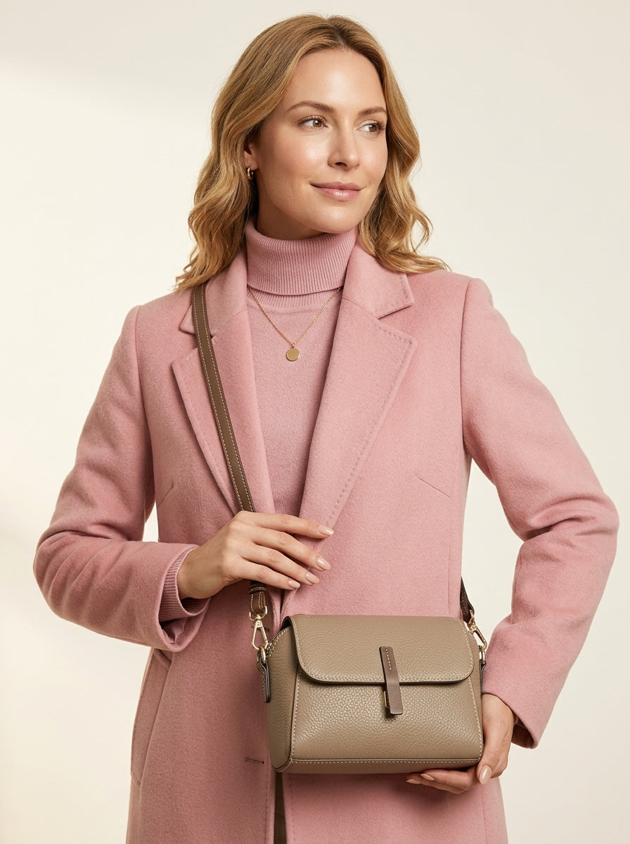 The Dispatch -  Beige Crossbody Bag Small Shoulder Purse
