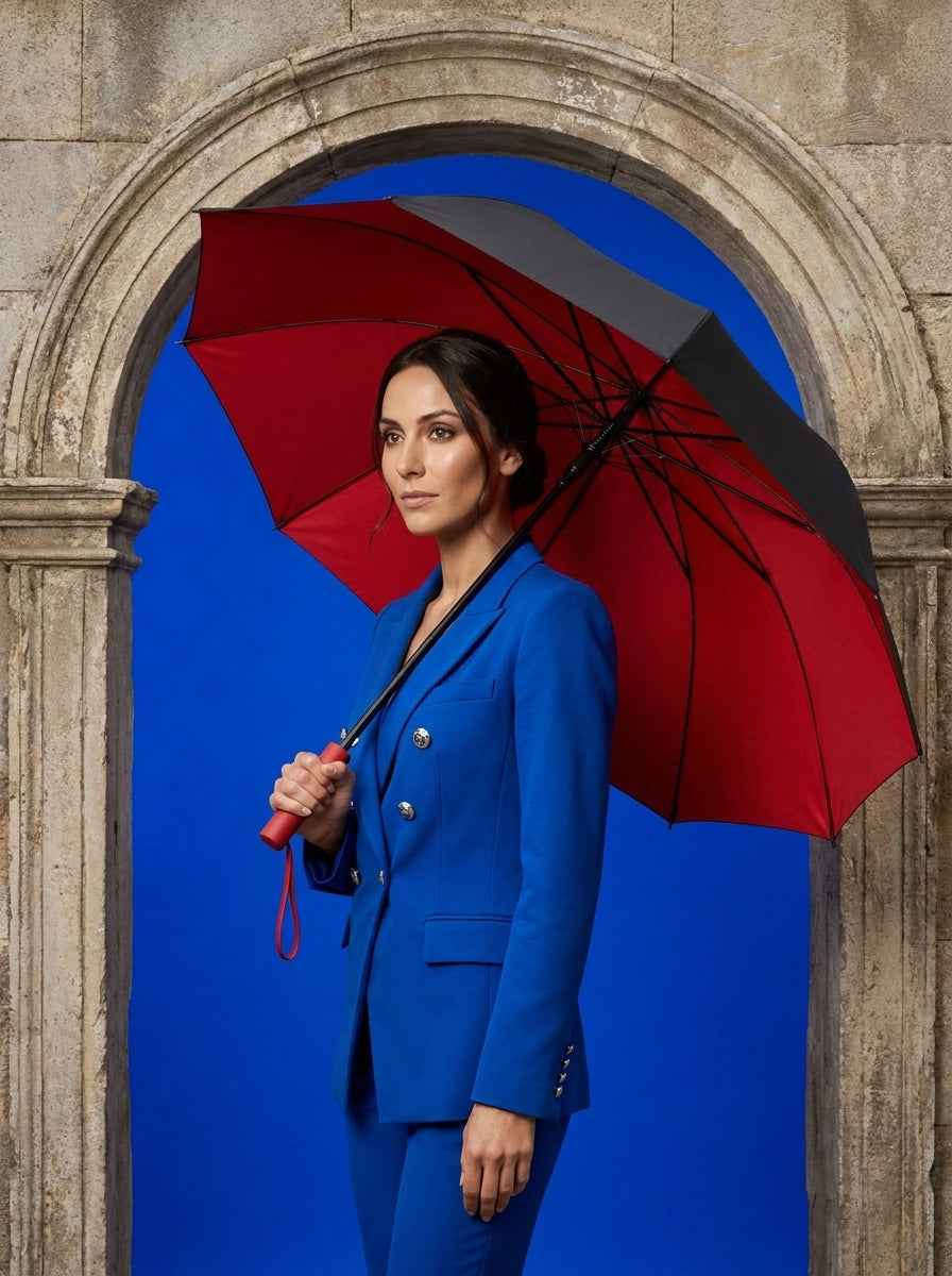 The Bulwark  20-Rib Extra-Large Automatic Umbrella | Red