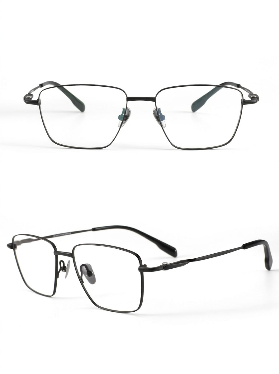 The Attaché - Pure Titanium Square Optical Frame