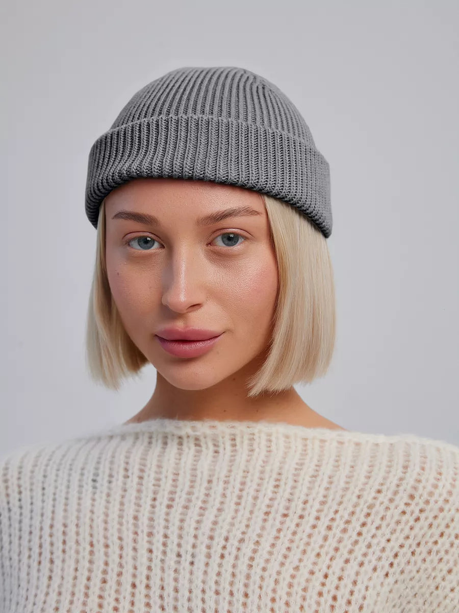 The Watch Cap - Wool Knit Beanie Cap, Gray
