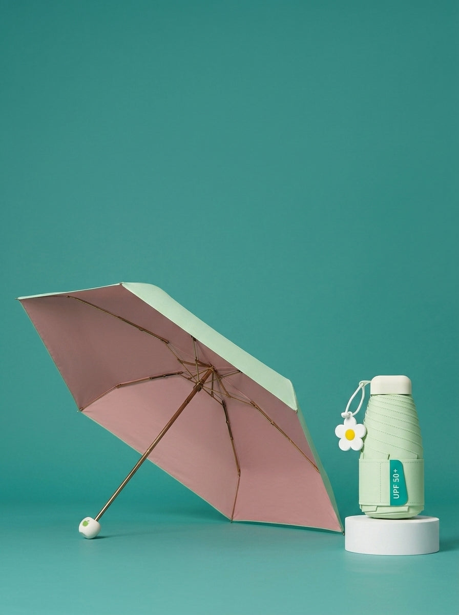 The Pocket Arc  Ultra-Compact UPF 50+ Sun & Rain Umbrella | Green