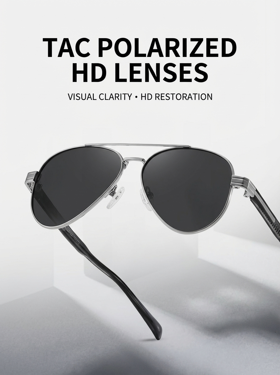 Marie Kiro Classic Aviator Sunglasses, UV400 Polarized Metal