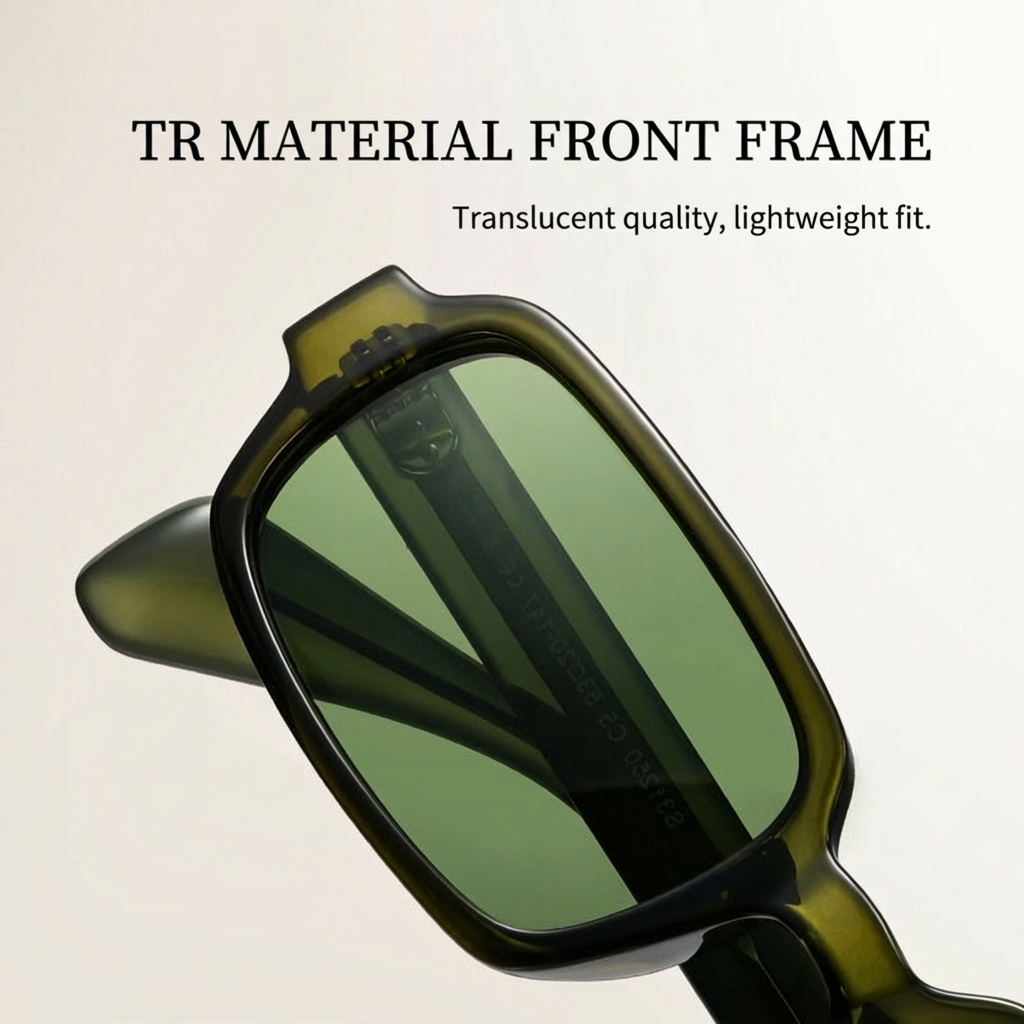 Retro Square Polarized Sunglasses - UV400 Protection, 1.1 TAC High-Definition Lens, Travel & Fashion Sunglasses for Men and Women, MK RetroVibe