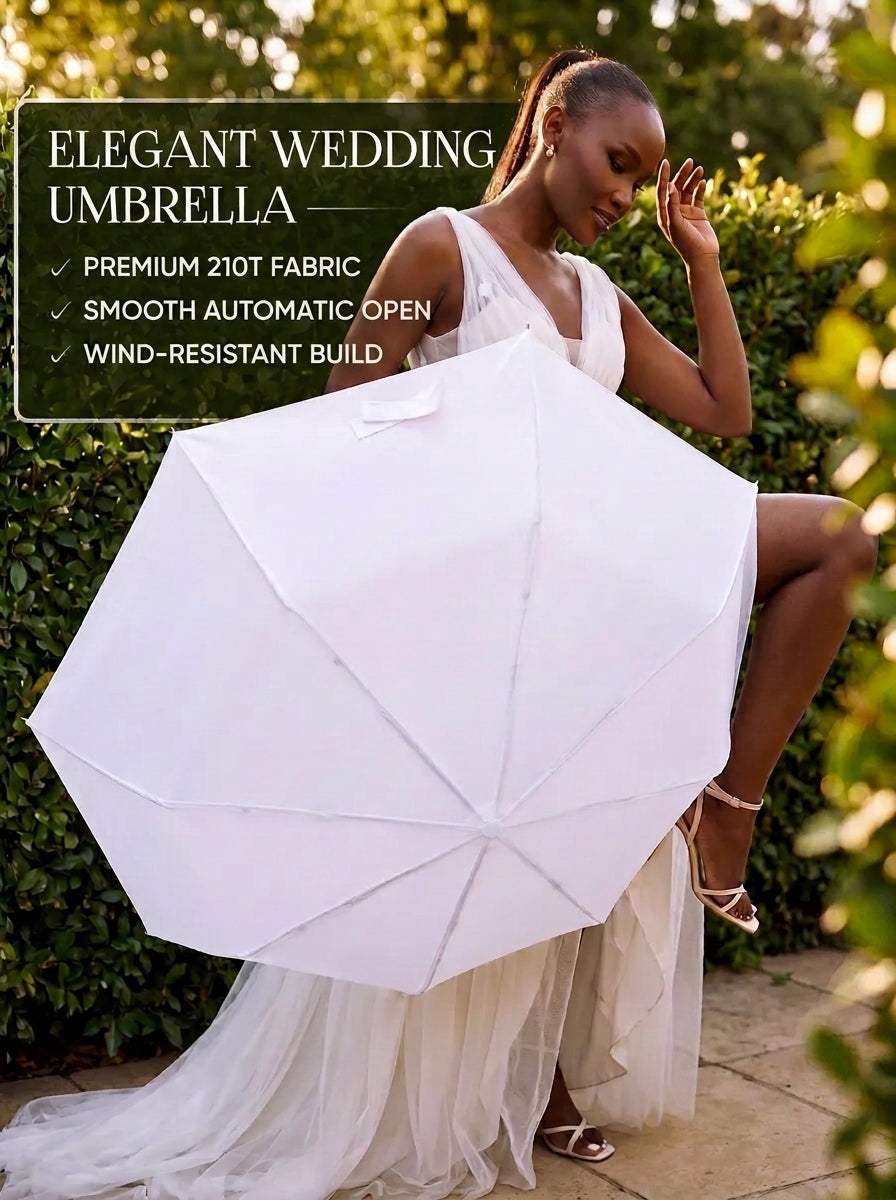 The Plot Twist - White Automatic Umbrella